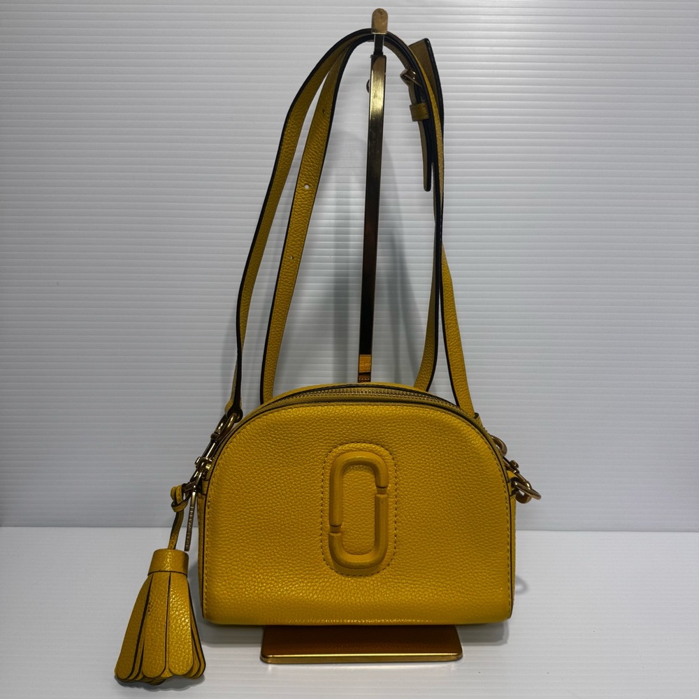 Marc Jacobs The Shutter Yellow Leather Crossbody Bag - Picture 3 of 16